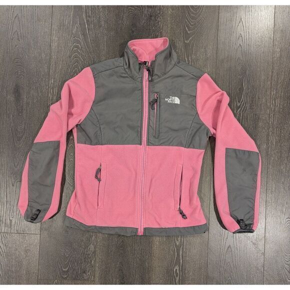 Women's The North Face Denali‎ Pink Gray Fleece Jacket sz S/P - Picture 1 of 10